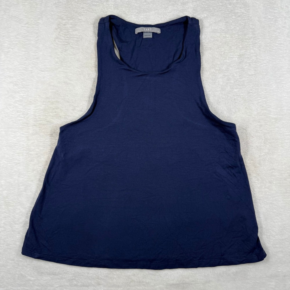 Tart Womens Navy Blue Racerback Tank Top XS T60175S405 Stretch Rayon Blend